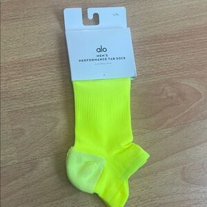 BRAND NEW ALO Yoga Men's Athletic Socks - Bright Yellow